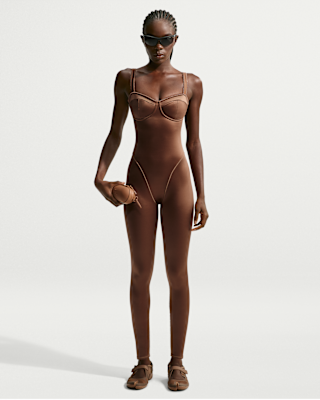 NikeSKIMS Satin Shine Women's Picot Bodysuit. Nike.com